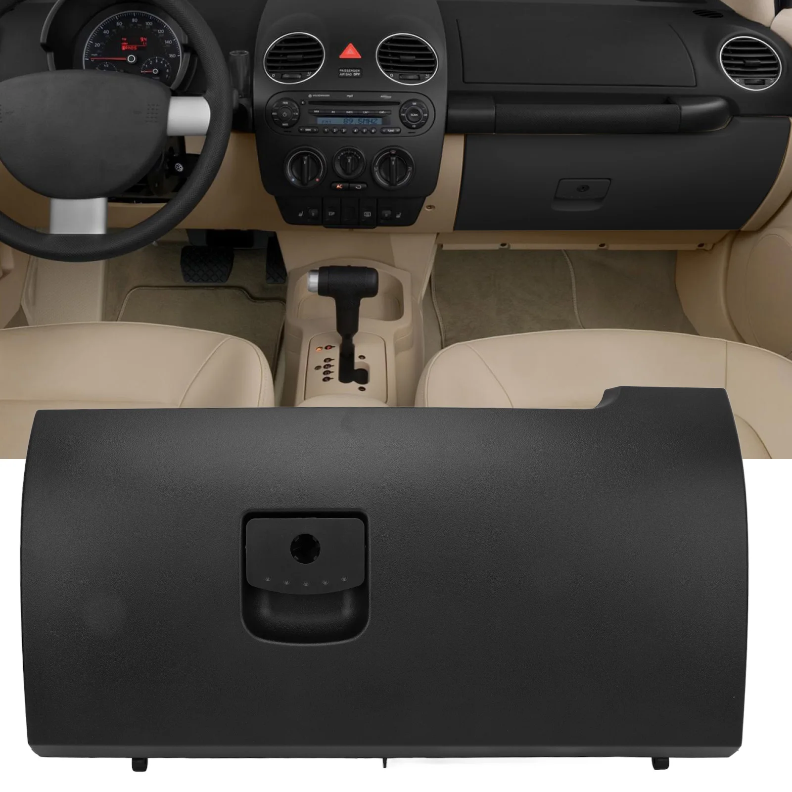 

Glove Box Door Lid 1C1880247R Easy Installation Car Console Glove Box Door Cover LHD Black 1C1880300G Glove Box Door Lid