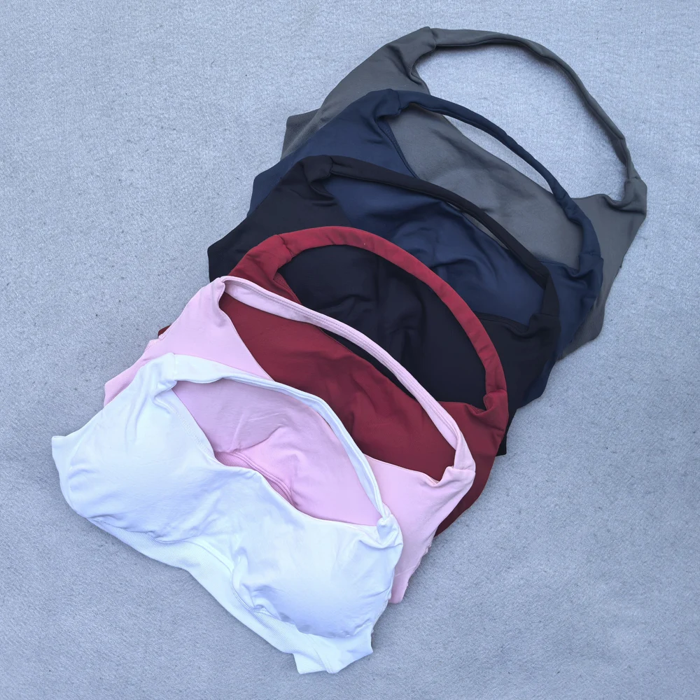 حمالات صدر رياضية بدون خياطة للجري مثيرة مفتوحة الظهر حمالة صدر لليوجا مبطنة حمالة صدر رياضية للسيدات للياقة البدنية والصالة الرياضية ملابس رياضية علوية