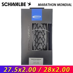 SCHWALBE MARATHON MONDIAL Touring Bicycle Tire 27.5/28x2.00 Black Reflex Folding Tire for Touring MTB Bike Cycling Parts