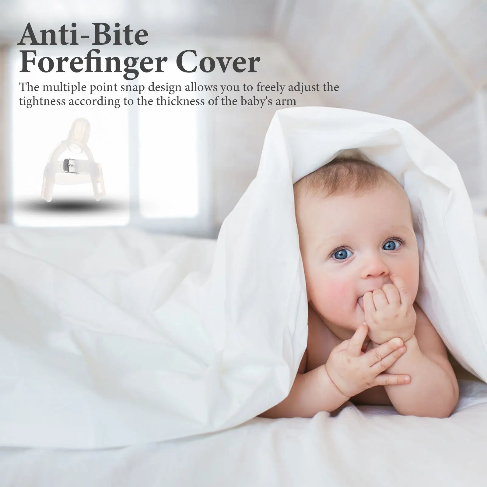 2pcs Finger Protector Anti Bite Thumb Cover Anti Bite Thumb Cover Forefinger Teether Silicone Protect Hands Child