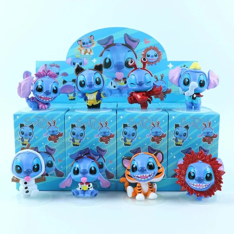 

Stitch Blind Box Figure Cross Dressing Series Cartoon Anime Room Decoration Model Doll Action Figure Kid Birthday Gift