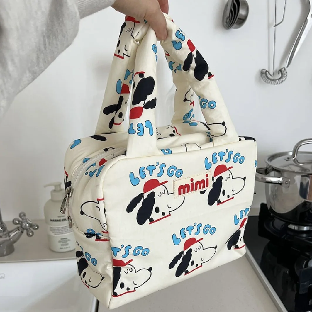 INS New Pet Storage Bag Colorful Cartoon Printing Handbag Out Portable Cat Puppy Snacks Sundries Bag Travel Dog Bag Pet Supplies