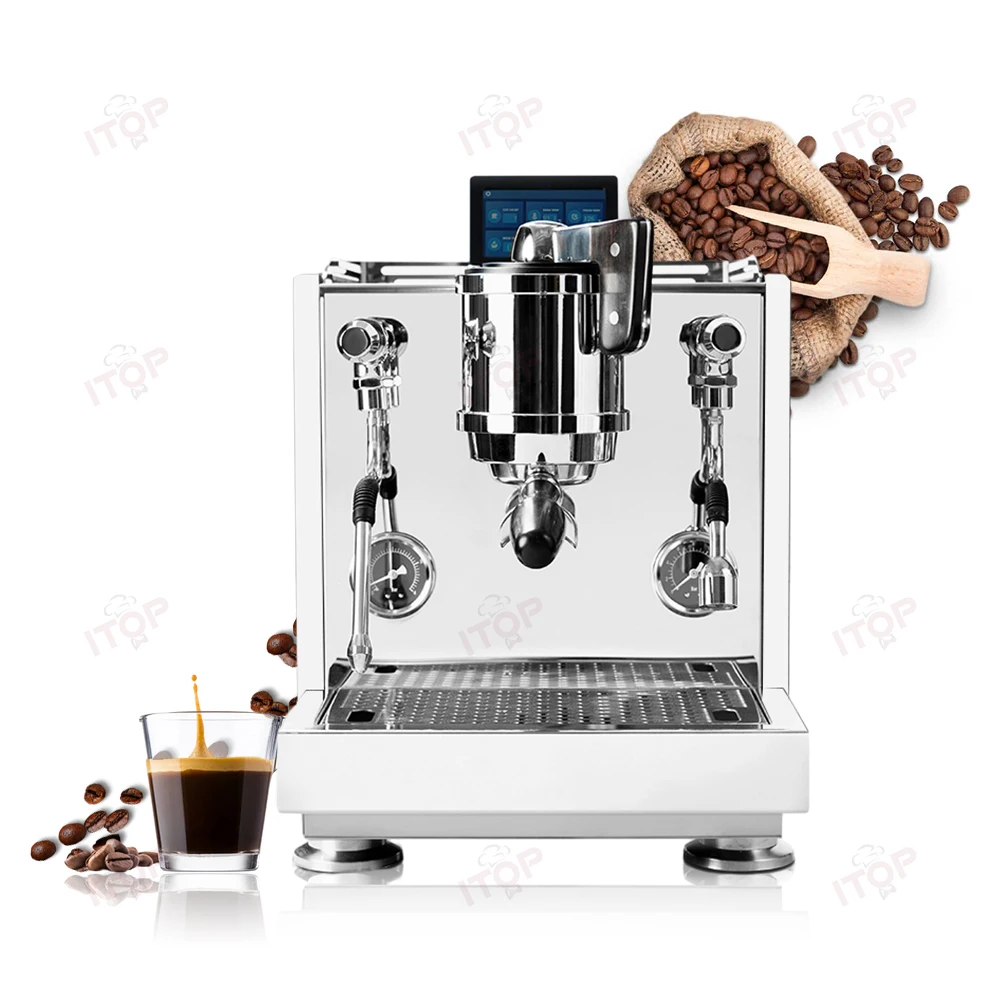Luxury Commercial Professional Espresso Maker, 1 Group Rotary Pump Controllable Saturation Brewing Head for Hotel Coffee Shop