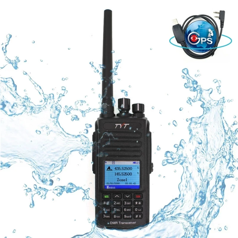 390 portable walkie talkie DMR radio 5w IP67 transceiver with GPS