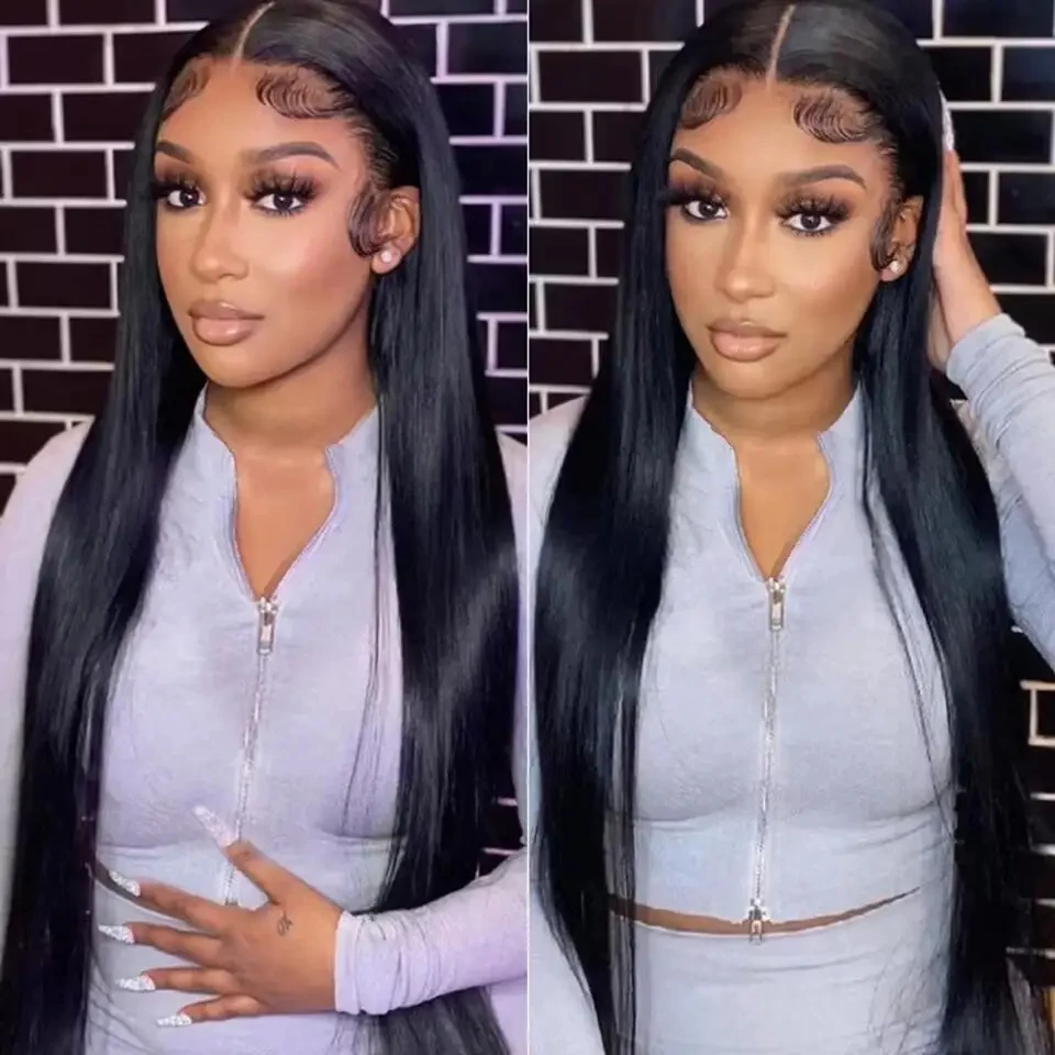 Gabrielle 30 Inch 13x6 HD Transparent Lace Frontal Wig Straight Lace Front Wig Human Hair For Women 13x4 Human Hair 180% Density