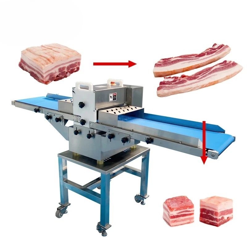 

Industrial Beef Cutting Machine, Chicken Breast Strip and Dice Cutting Machine, Fresh Pork, Chicken, Fish Cube Cutting Machine