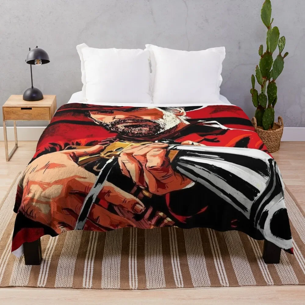 

aim art works of rdr 1 and 2 online game Throw Blanket Cozy Light Blanket for Travel Camping Picnic