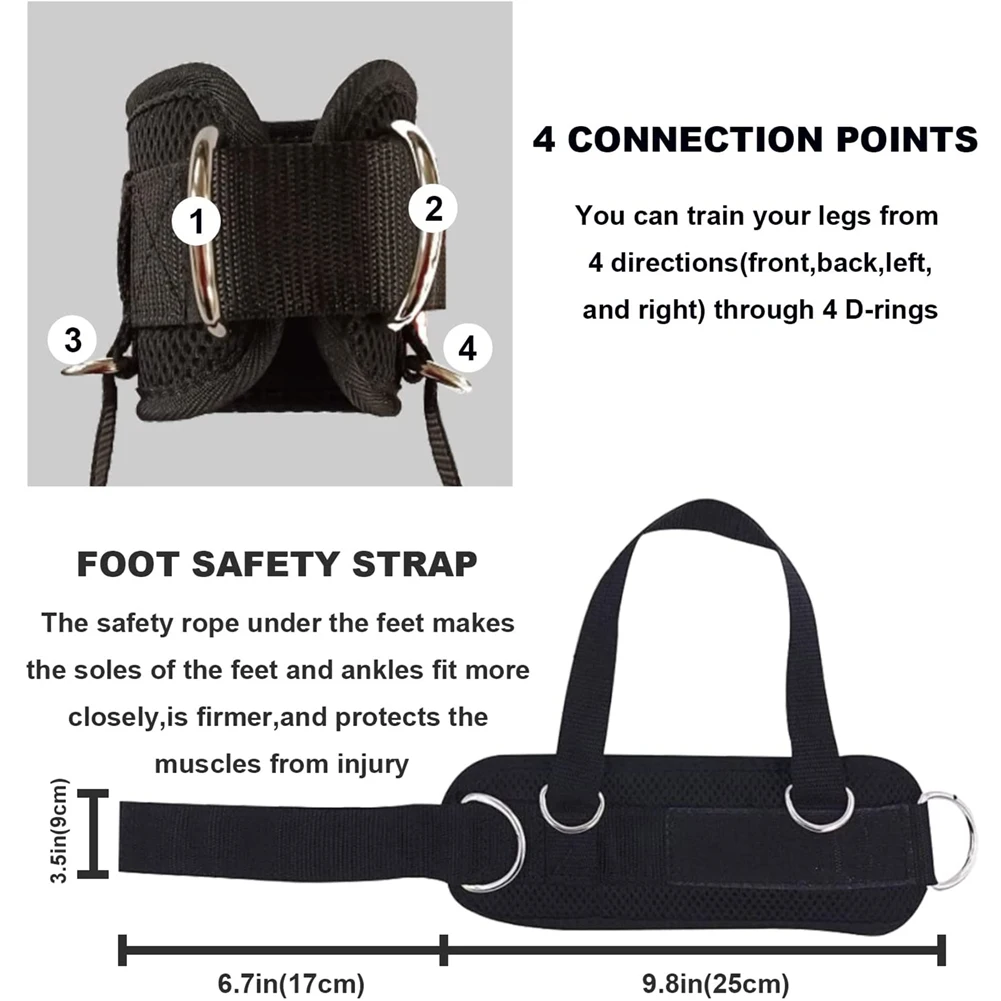 Ankle Strap For Cable Machine, Men & Women Thigh Bands Kickback For Workout Hips Trainer Leg Press Muscle Strength Gym Eco-Frien