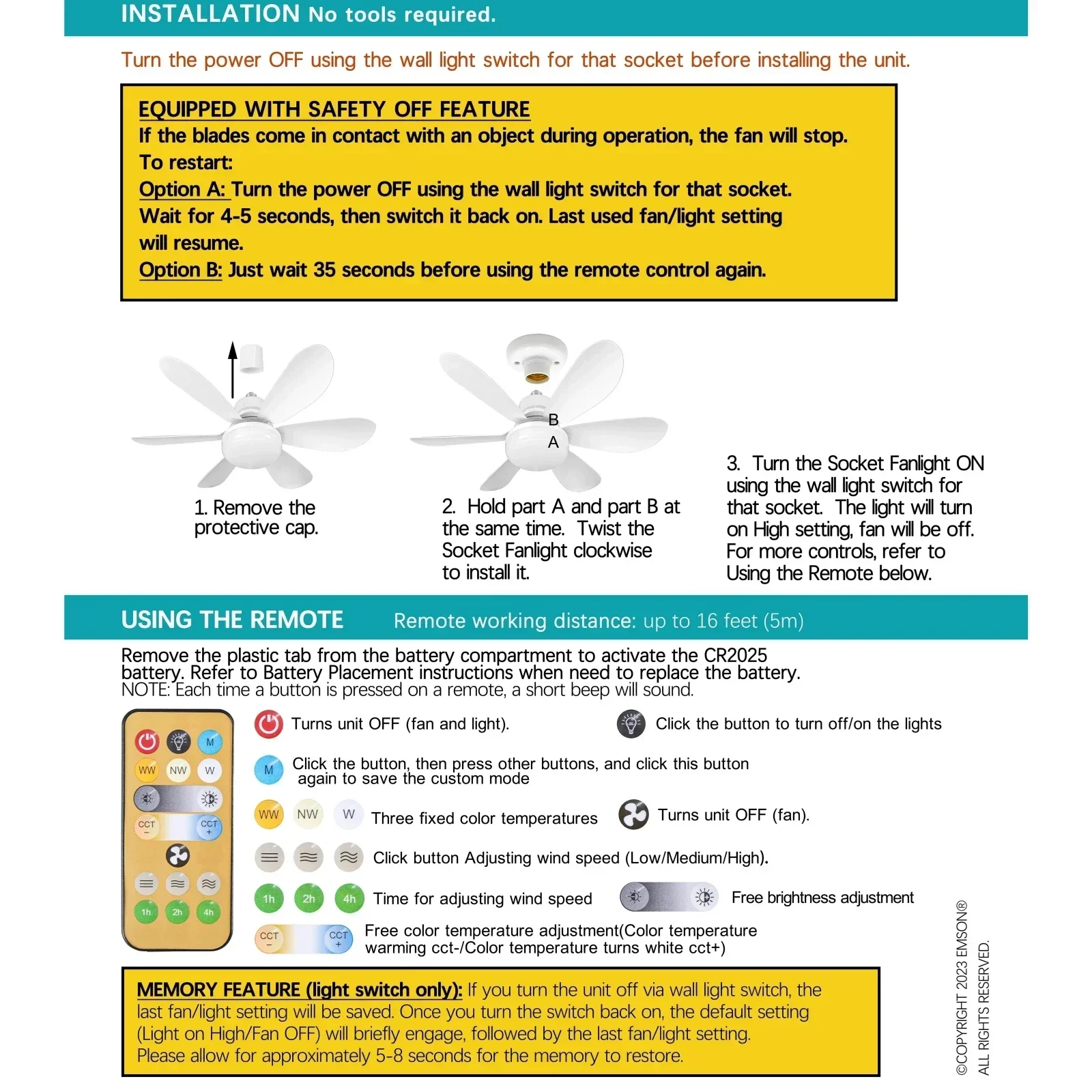 Household Detachable Fan Blades, Small Fan, Restaurant Bedroom, Intelligent Remote Control Ceiling Fan, Wind and Light Adjustmen
