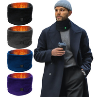 USB Electric Neck Warmer 3 Gears Adjustable Temperature Wireless Heated Scarf Windproof Neck Heating Pad for Cycling Camping