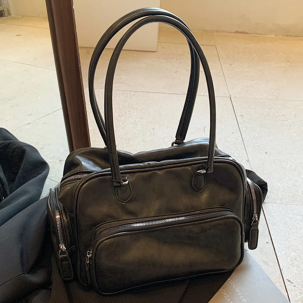 

Shoulder Bag for Women with Multi-Pockets Tote Bag PU Leather with Zipper Hobo Bag Handbag for Work Travel