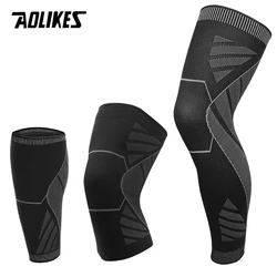 AOLIKES 1 pz sport compressione ginocchiera cuscinetti di supporto elastici ginocchiere attrezzature per il Fitness pallavolo basket ciclismo