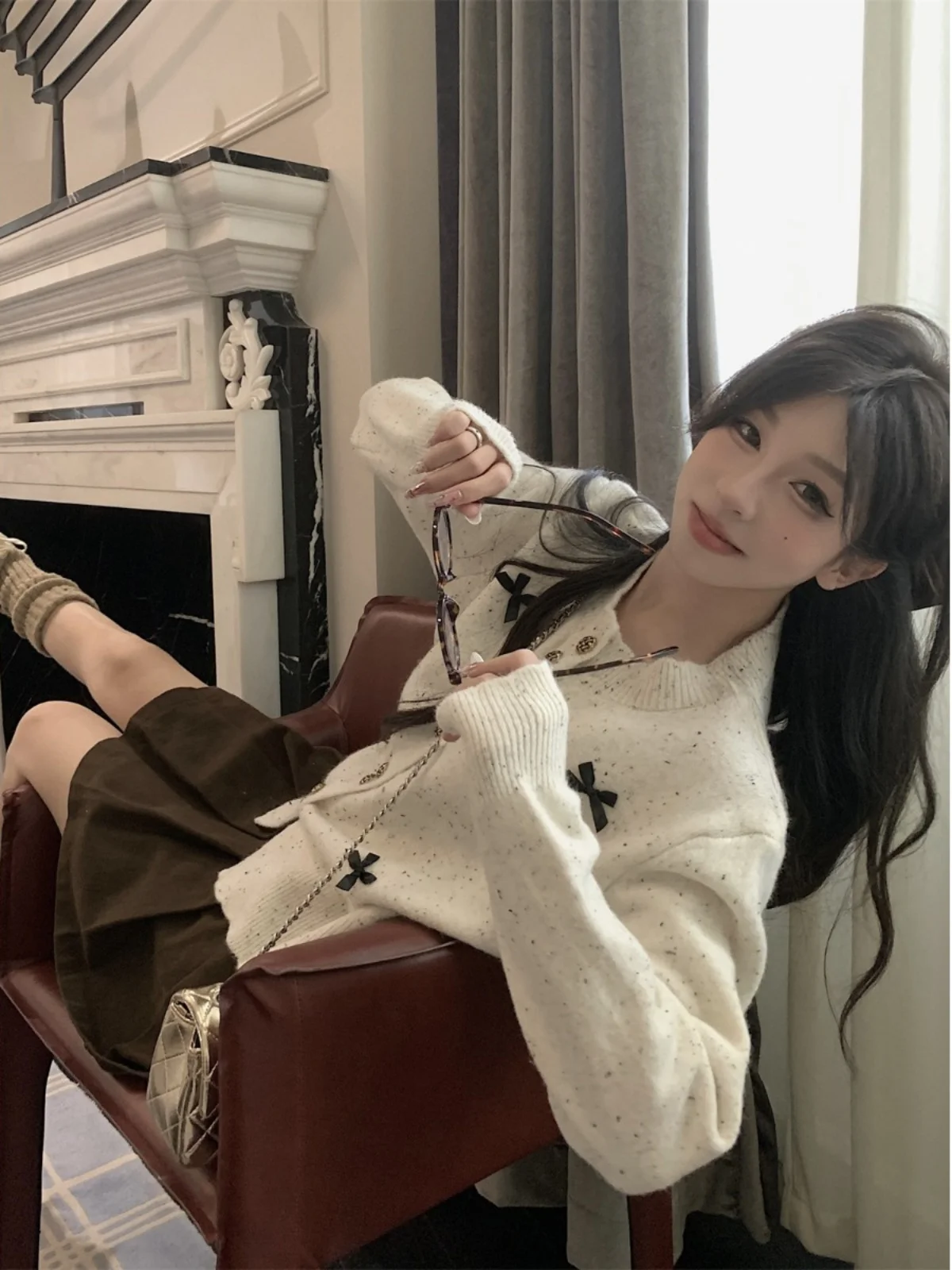 

Sweaters Jumpers Cardigans Womens Cotton Woman Acrylic Plaid Pattern Regular School Preppy Uniform Academic Traditional Classic