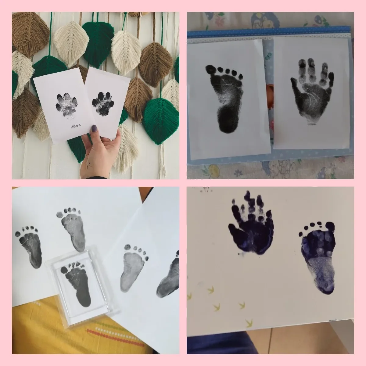 Baby Care Non-Toxic Baby Handprint Footprint Imprint Kit Baby Souvenirs Newborn Footprint Ink Pad for Newborn Baby Gifts