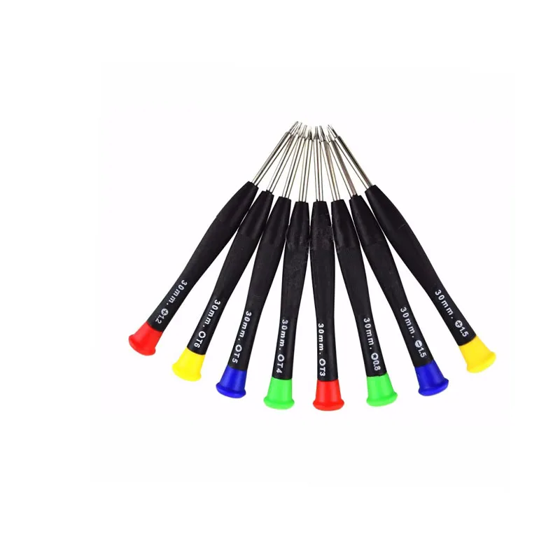 Conjunto de mini chave de fenda de precisão multifuncional 8 em 1 de 30 mm para reparo