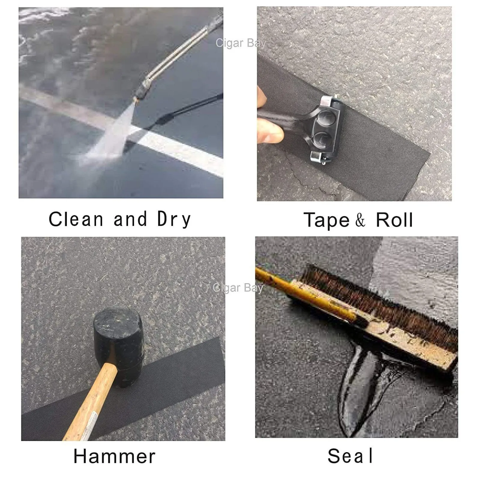 Imagem -04 - Auto-adesivo Repair Filler Tape Ascol Tarmac Embalagem Juntas Selador Crack Eua 49ft