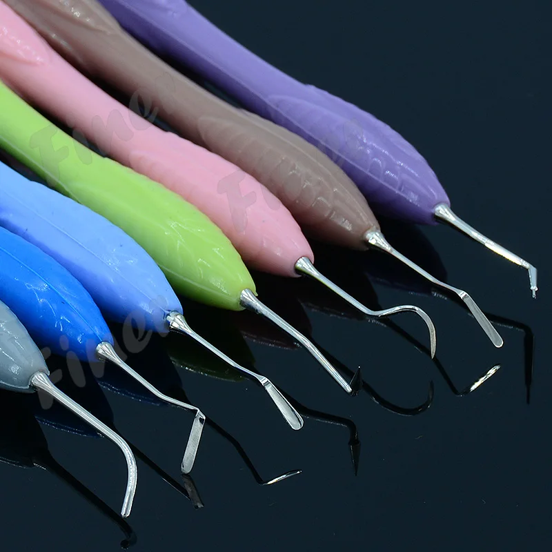 Dental Resin Spatulas 7pcs Silicon Composite Resin Filler Instruments Kit  for Dental Aesthetic Restoration Dentistry Tool