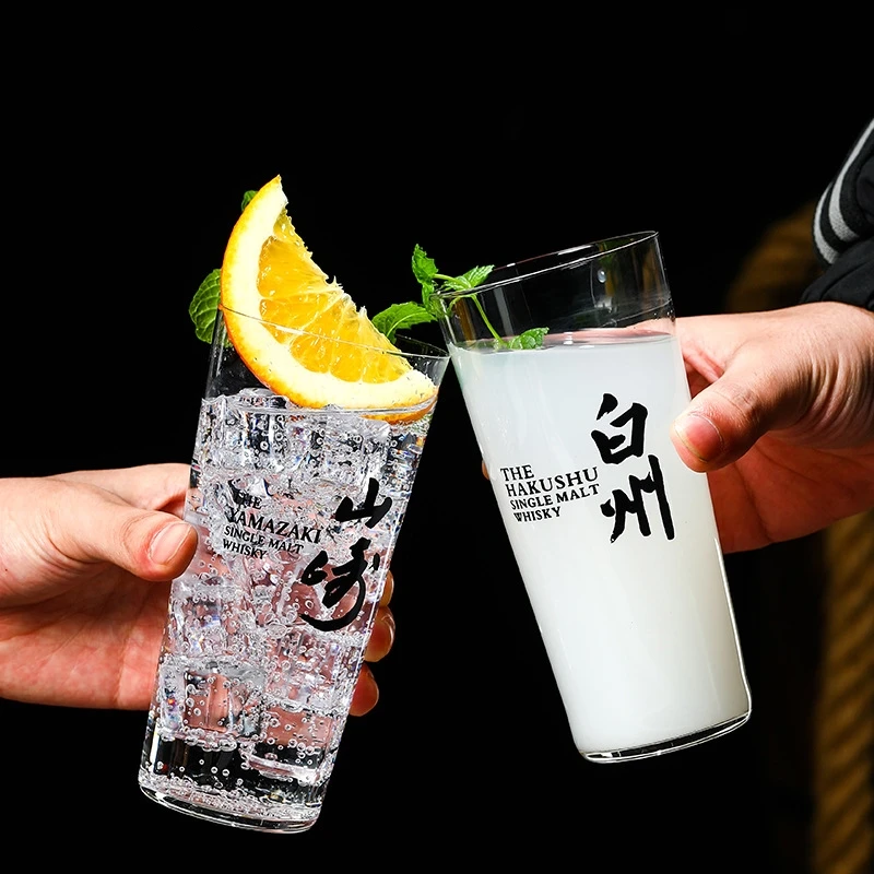 Japanese Style Straight Cocktail Glass Highball Hypo Cup Lengthened And Heightened Colin Cup Drinking Water Cup Bar Tool
