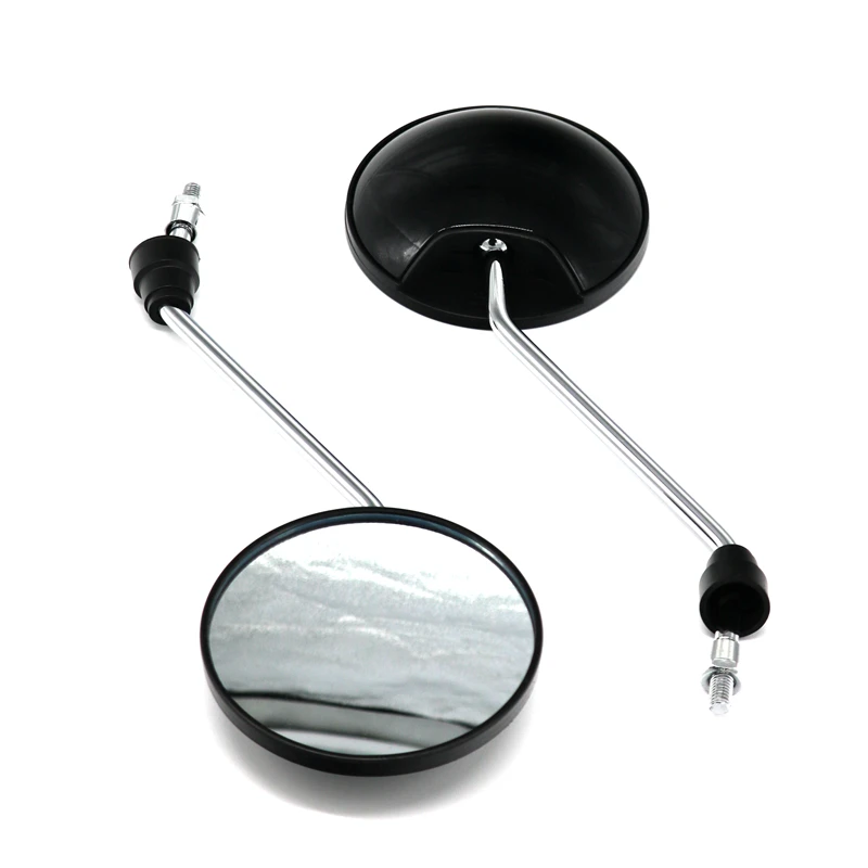 LMoDri Motorcycle Rear View Mirrors Universal Moped Scooter Motorbike Side Mirror Round Clockwise 8mm 360 Degree Convex