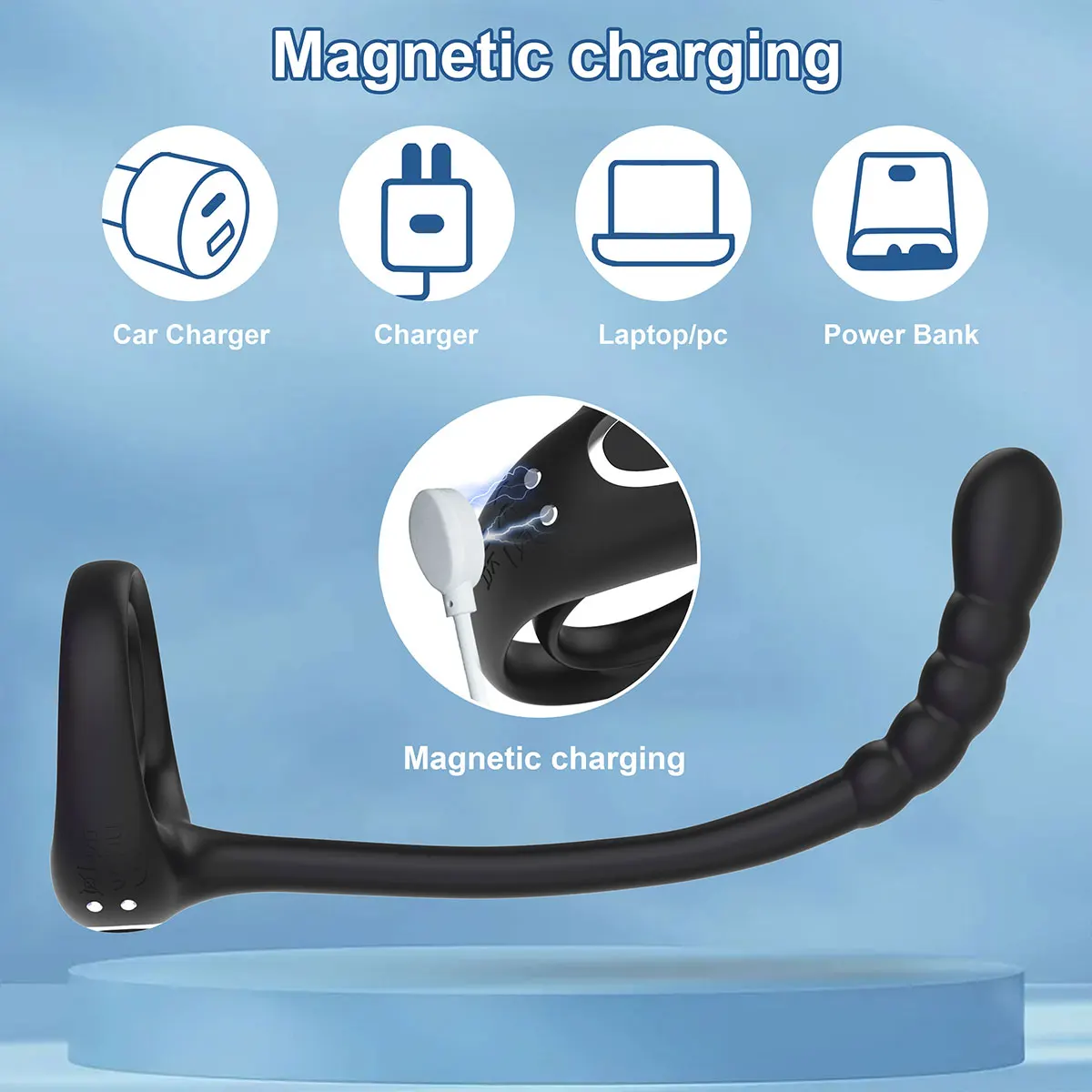 Aplikasi Cincin Ayam Penggetar untuk Pria Manik-manik Anal Nirkabel Menunda Ejakulasi Pijat Prostat Butt Plug Stimulator Mainan Seks untuk Pasangan