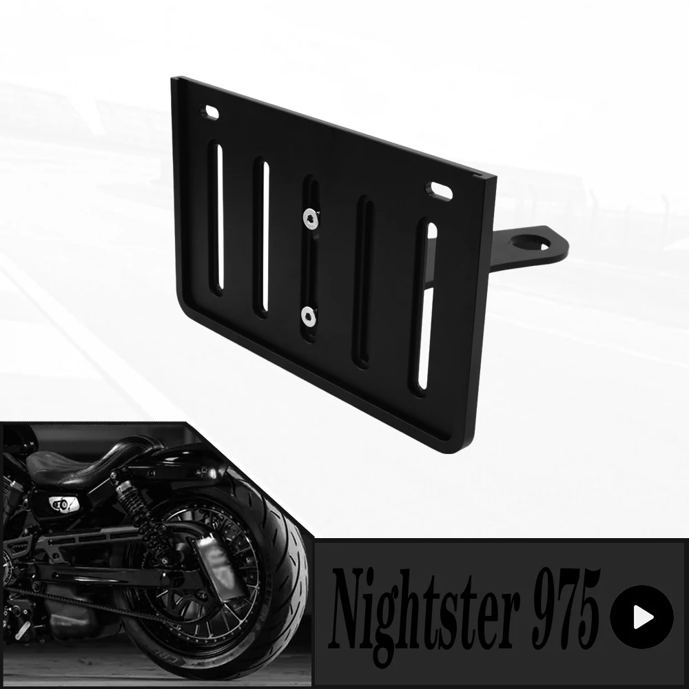 For Harley Nightster 975 22-UP RH975 Registration Bracket Support Frame Accessory Motorcycle Side Mounting License Plate Holder