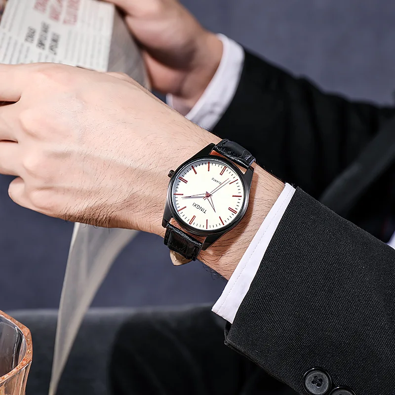 Business-Männer-Armbanduhr, 2025, neue Ankunft, einfache lässige Lederband-Quarzuhr, Luxusmarke, Top-Qualität, Herren-Sportuhren