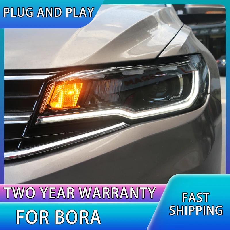 Car Styling Headlights for VW Bora 2019-2021 LED Animation DRL Turn Signal Dipped Far And Near Light Be-xenon Lens Head Lamp