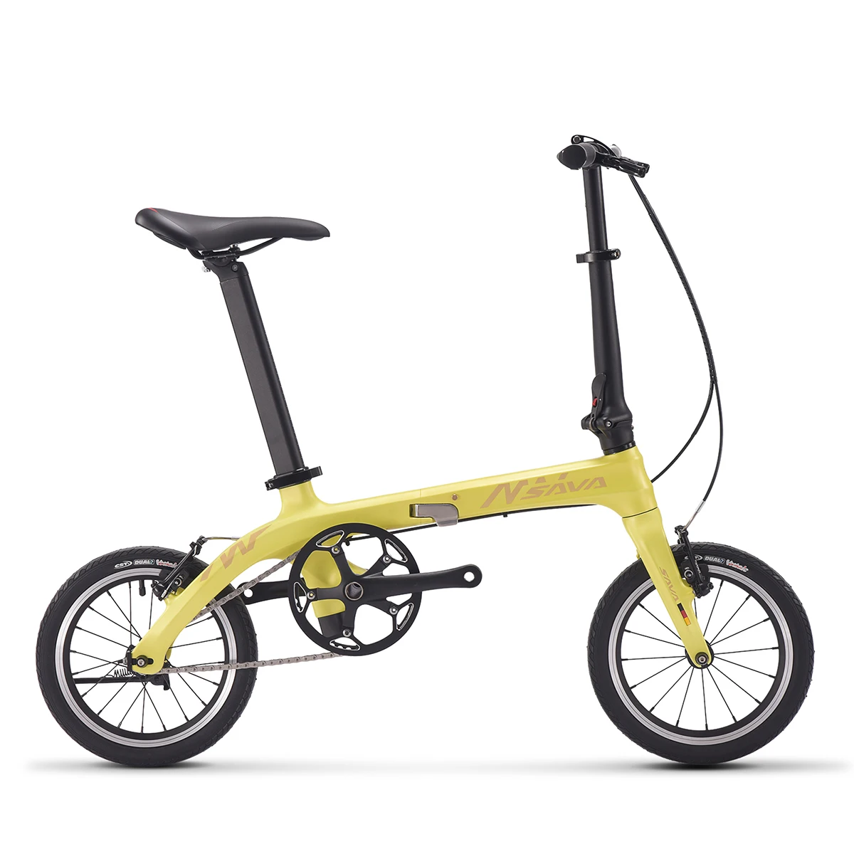 

SAVA Z0 14 Inch Carbon Fiber Folding Bicycle - Lightweight 6.7kg One-Button Student Bike for Easy Transport And Storage