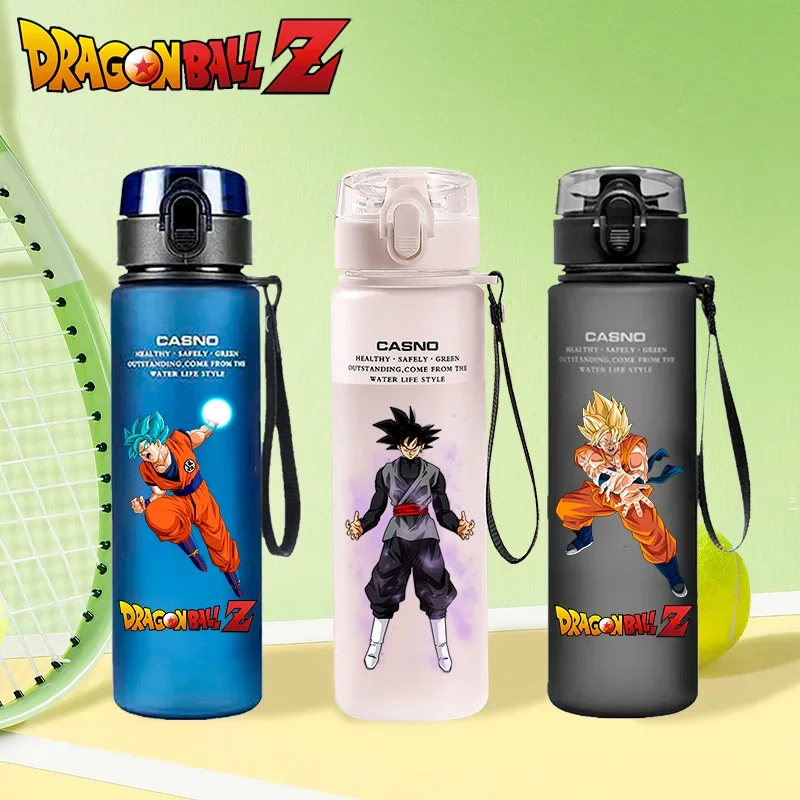 560ml Dragon Ball Butelka na wodę Son Goku Saiyan Duża pojemność Przenośny kubek na wodę do picia dla dzieci na świeżym powietrzu Prezenty świąteczne