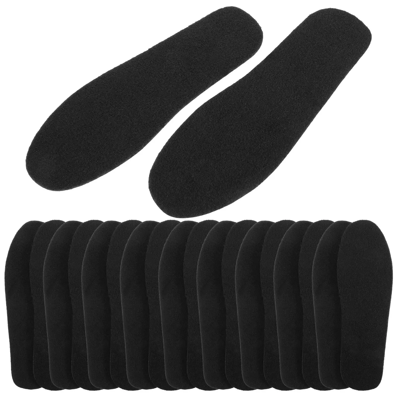 

10 Pairs Absorb Sweat Felt Insole Man Black Boots Winter Shoe Parts Supple Cushions Shoes Insoles Women