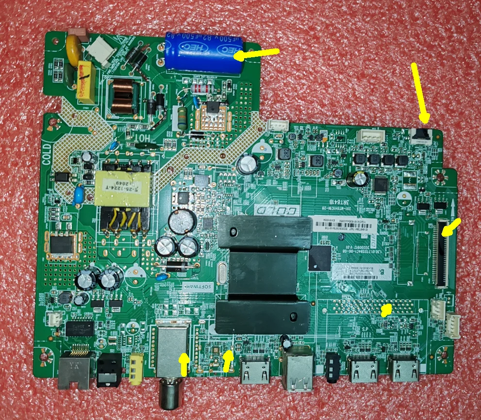 Imagem -05 - Lcd tv Motherboard para Fotografia Física Teste Bem 3rt841b 201-mt841c1n28 1.30.01.ttd284c100-03 08