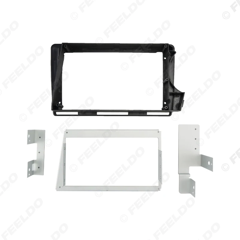 FEELDO Car 2Din Audio Face Plate Fascia Frame For Ssang Yong Actyon Kyron (LHD) 9