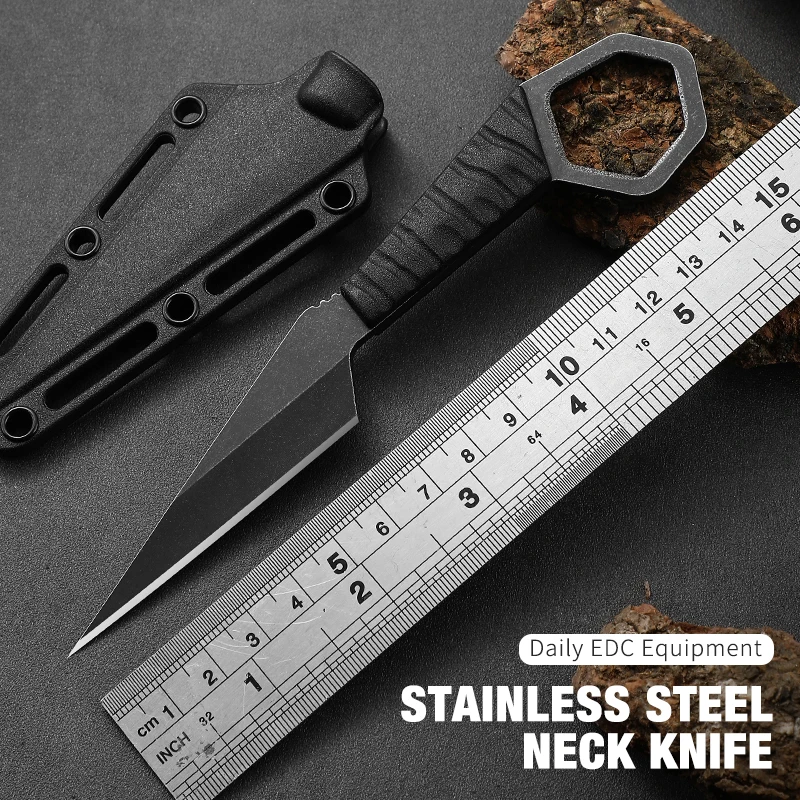 1pc stainless steel mini knife, camping survival, portable knife, fruit knife