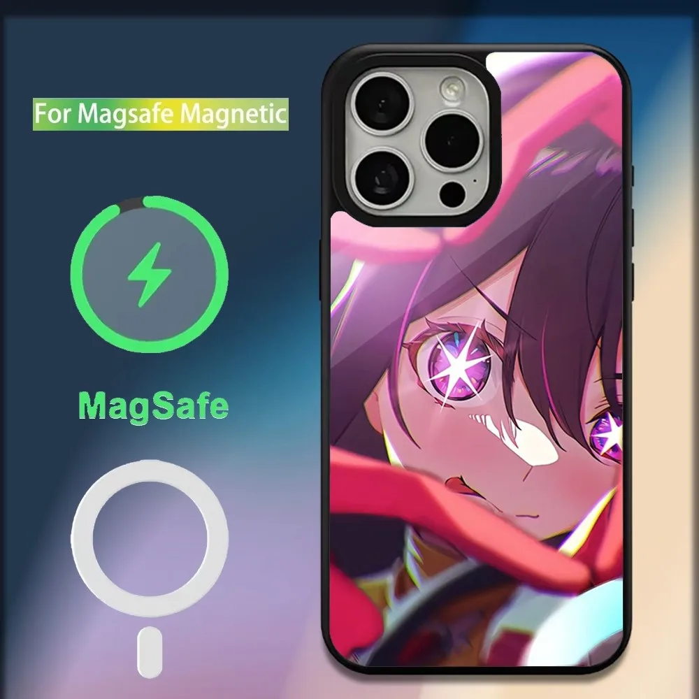 Anime Oshi No Ko Phone Case For iPhone 16,15,14,13,12,11,Plus,Pro,Max,Mini Magsafe Magnetic Wireless Charging