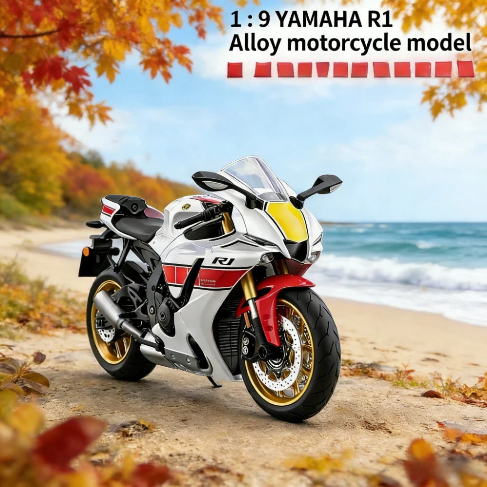 1/9 scale Yamaha YZF-R1M Classic motorcycle models, toy car casting collectibles, aluminum alloy car models,special toy gifts