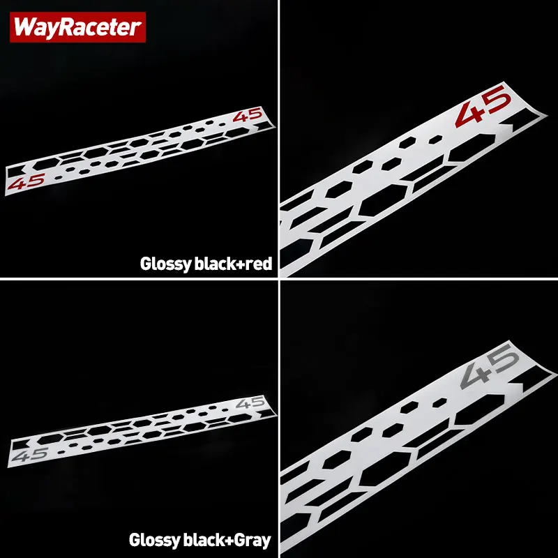 2 Pcs Door Side Stripes Sticker Carbon Fiber Vinyl Graphics Decal For VW Golf 8 MK8 GTI Clubsport 45 GTD GTE R Line Estate 2022