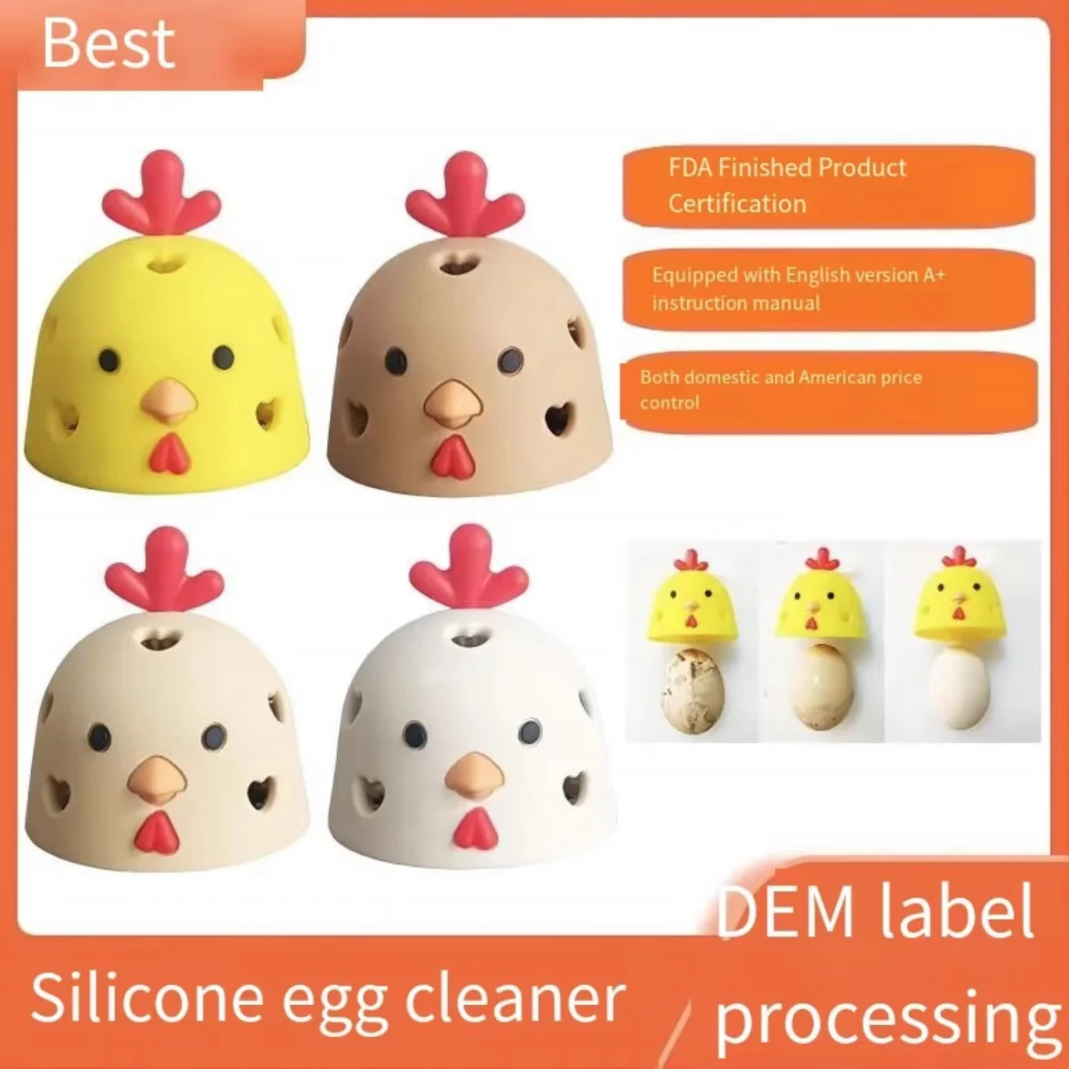 Silicone Egg Cleaning Brush, Egg Washing Machine, Chicken and Duck, Kitchen, New Style