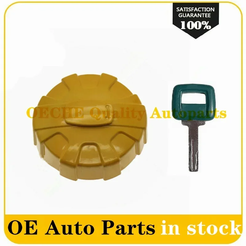1X Diesel Cover Fuel Tank Cap 14720142 11039228 17225331 11039228 17225331 For Volvo New Wheeled Excavator Loader With 1 Key