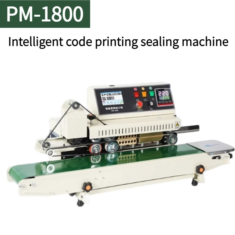 

PM-1800 Fully Automatic Intelligent Coding Continuous Sealing Machine is Suitable for Various Packaging Sealing