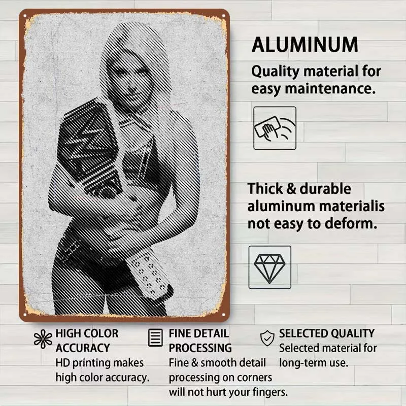 Bayley Alexa Bliss علامات معدنية المصارع الملصقات غرفة ديكور العناصر الديكور الجمالي غرفة المعيشة لوحة معدنية خمر جدار الفن