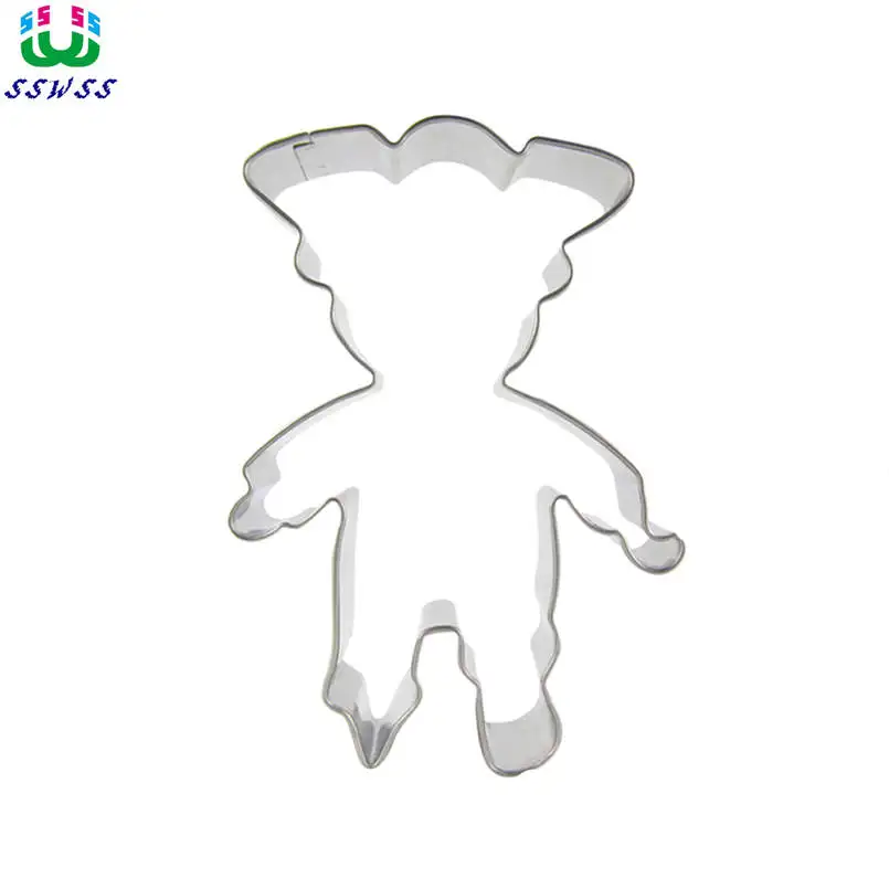 Fairy Tale Cake Decorating Cutters Tools,Pirate Captain Shape Cake Cookie Biscuit Baking Molds,Stainless Steel