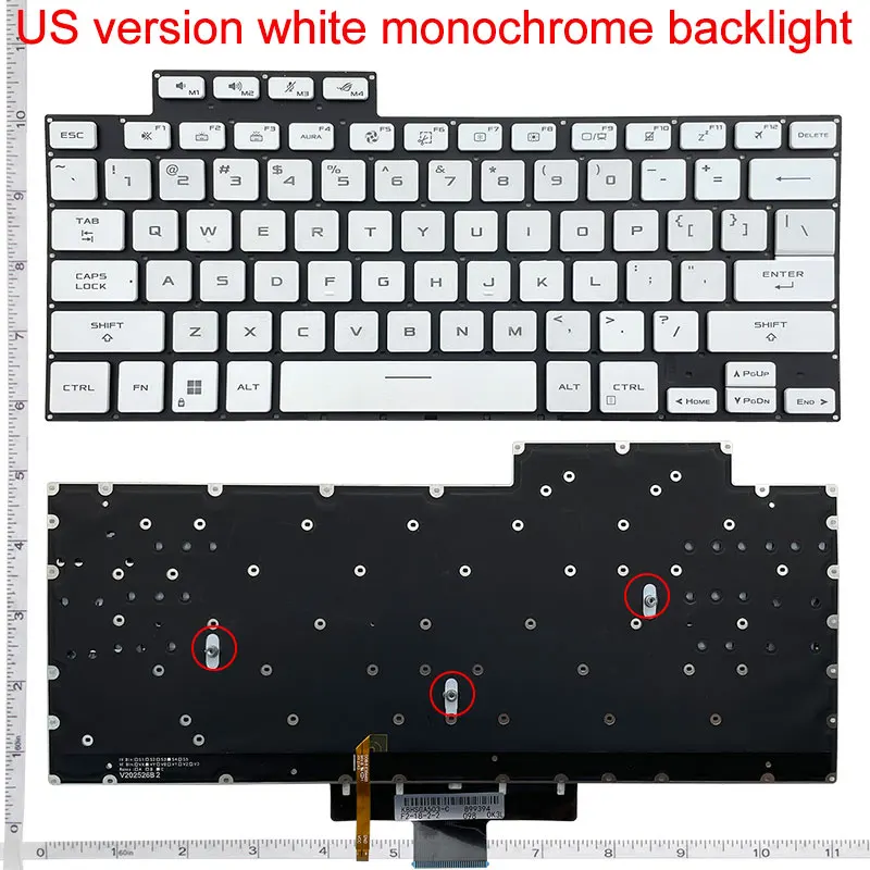 Nowość dla Acer Zephyrus ROG 16 G16 GA503 GA503Q GA503QR GA503QS 15 G15 GU603 GU603H US podświetlana klawiatura — zdjęcie produktu 5