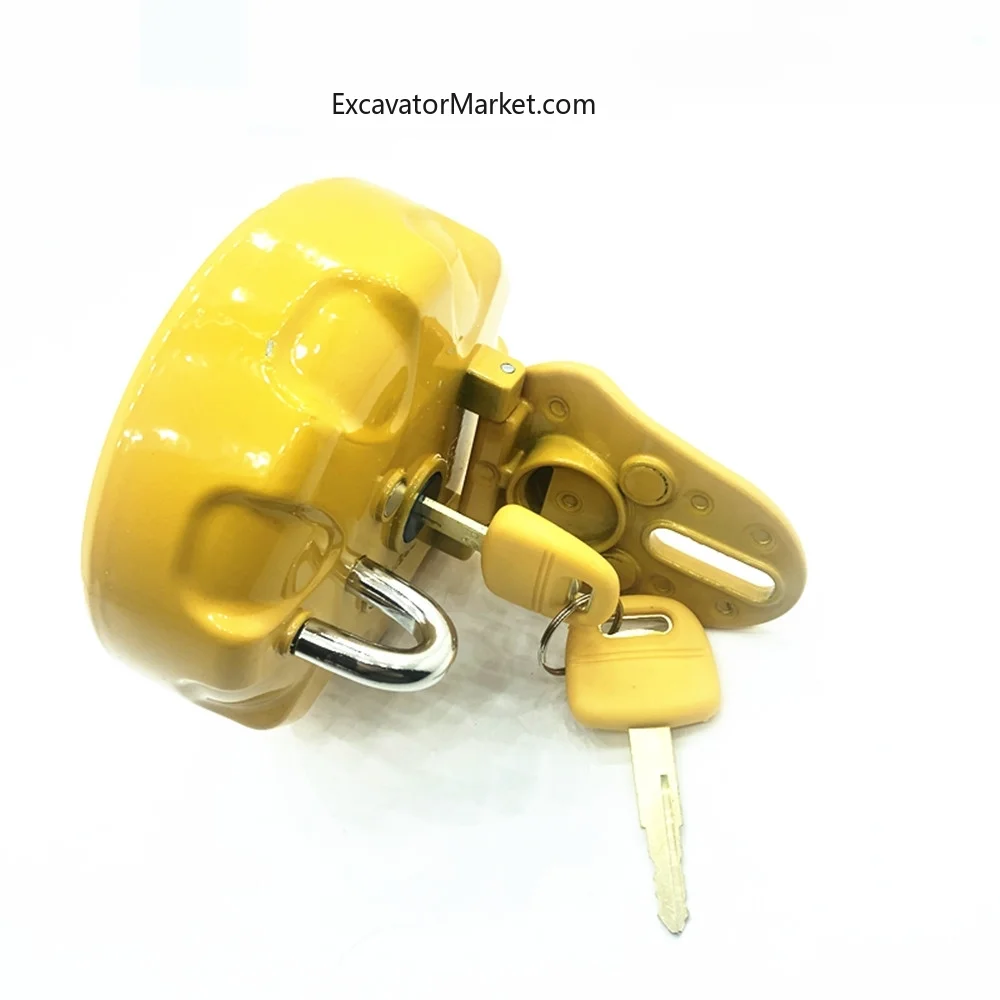 For HYUNDAI Anti-theft fuel tank cap Diesel tank cover Double anti-theft lock excavator accessories For excavator