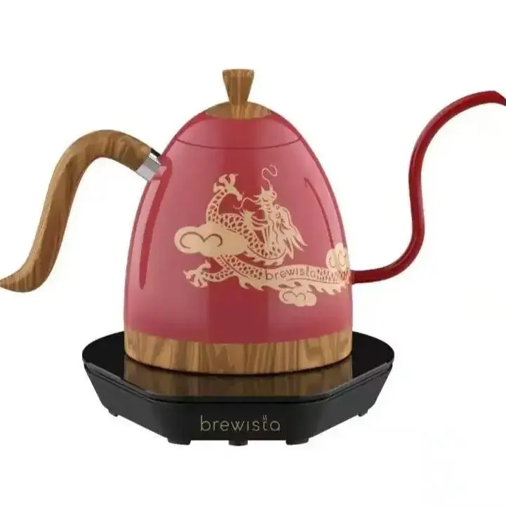 Brewista Year of the Dragon Limited Edition Chinese Red Goose Neck Fine Spout Temperature Controlled Pot Professional Hand Coffe