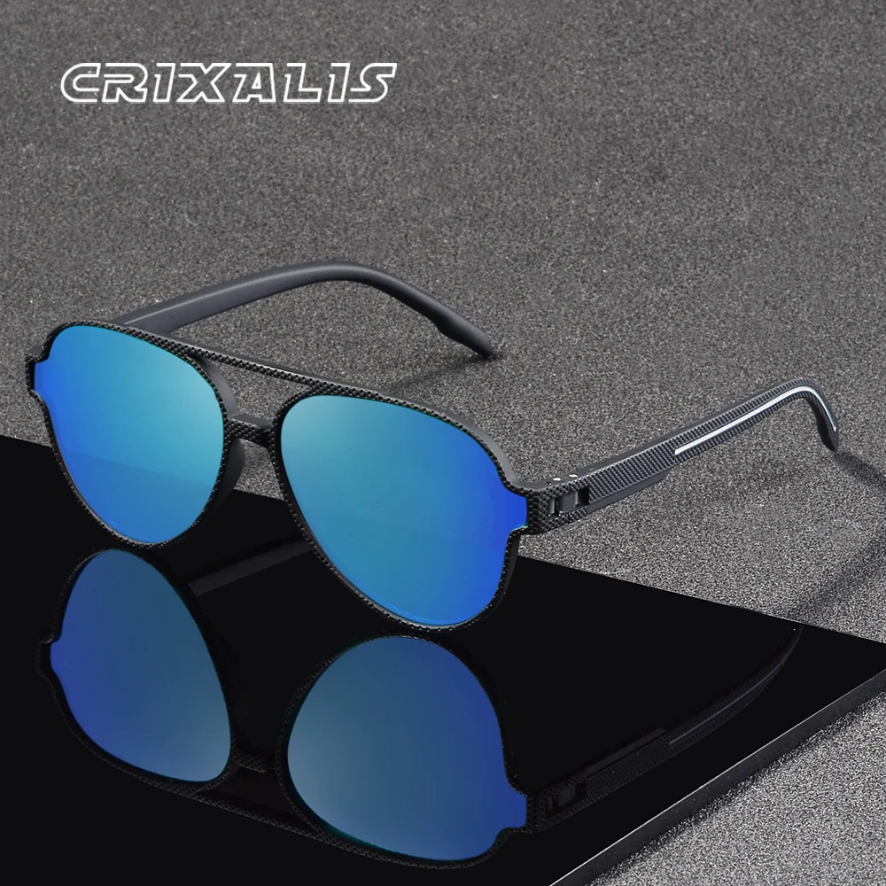 CRIXALIS Pilot Polarisierte Sonnenbrille für Männer und Frauen, Pilotenspiegel, trendige und modische Sonnenbrille, neutraler Schatten, UV400