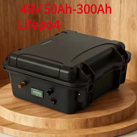 48V Waterproof LiFePO4 Battery 20Ah-200Ah Lithium Iron Phosphate Battery Built-in BMS Deep Cycle Rechargeable Battery for Marin
