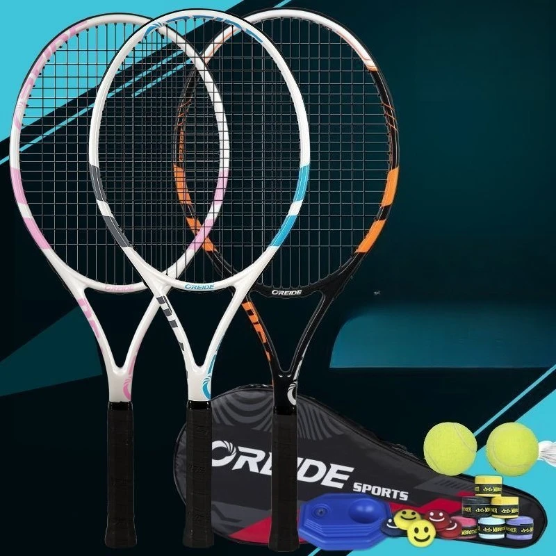 

Beginner Tennis Racket Set Pre-strung Training Gear for College Students Lightweight Durable All-in-One Frame Comfortable Grip