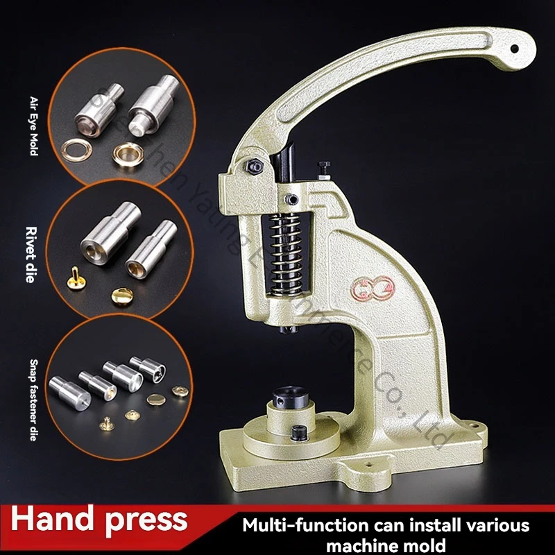

Hand Press Machine Tool for Metal Press Snap Buttons Rivets Installation Dies Tools Eyelets Grommets Leather Crafts Accessories