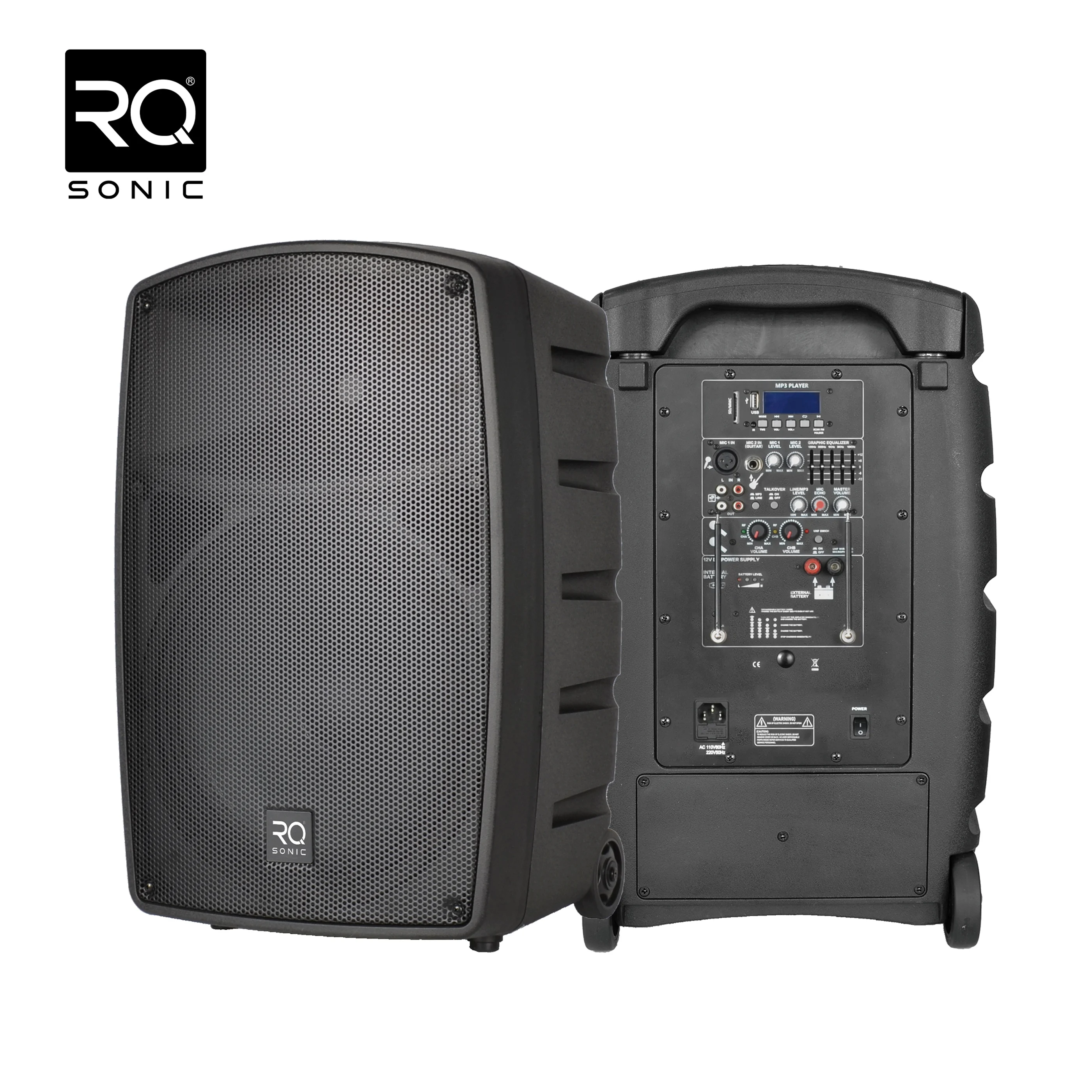 

CT15AUH 15-inch Rechargeable Plastic Professional Speaker Audio PA System Sound Music Active Speaker
