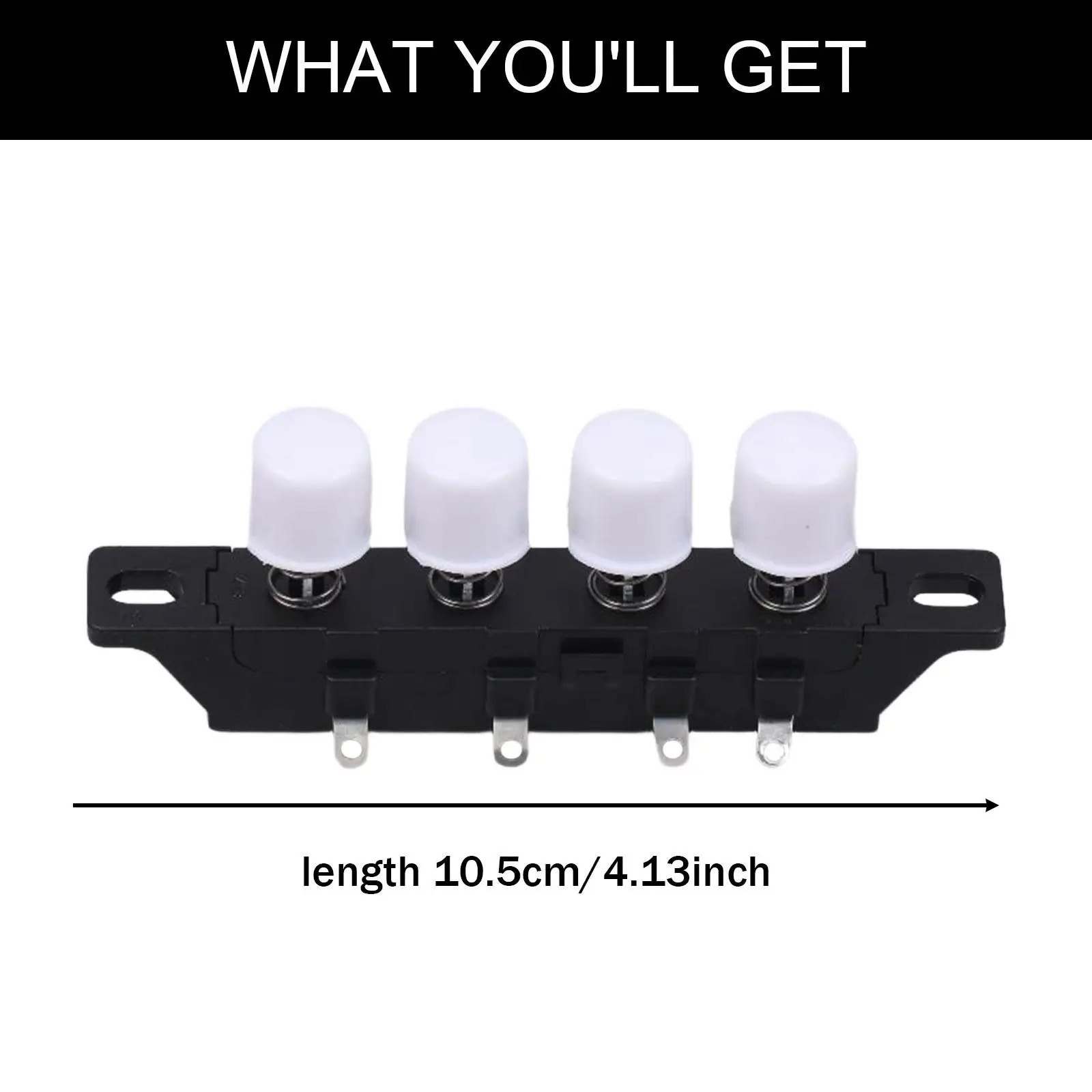 Plastic Electric Fan Button Switch 4 Keys Gear Control Replacement for Small Desktop Floor Fans
